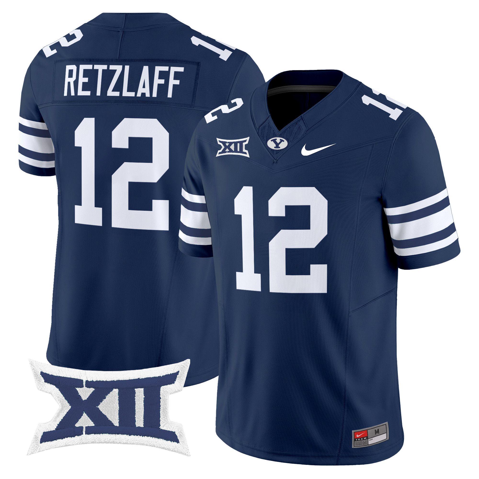 Men BYU Cougars #12 Retzlaff Drak Blue Nike 2024 Vapor Limited NCAA Jersey->more ncaa teams->NCAA Jersey